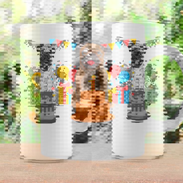 パグ 1歳 誕生日 お祝い ケーキ ペット 動物 犬 オーナー パグ コーヒーマグ ギフトのアイデア