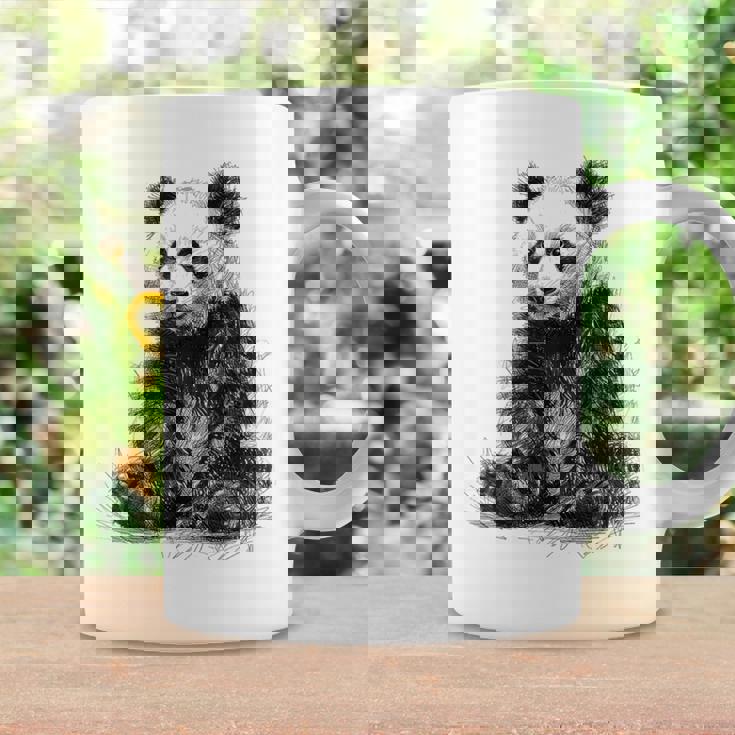 パンダ アニマルプリント グラフィック デッサン アート 絵画 パンダ コーヒーマグ ギフトのアイデア