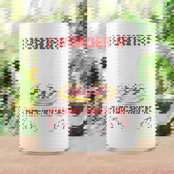 バックプリント ピザも私のことを考えているのかな コーヒーマグ ギフトのアイデア