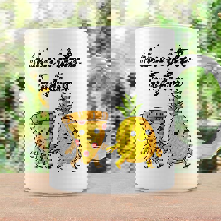 ピザハワイパイナップルピザイートピザ＆パイナップル コーヒーマグ ギフトのアイデア