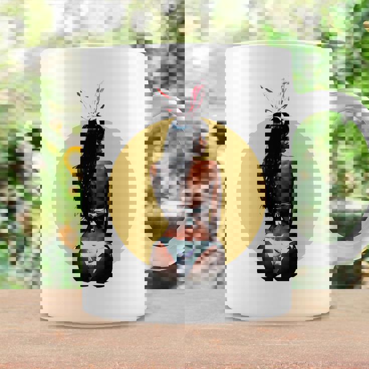 ピンナップ セクシー ブラウンスキン イースターバニー ガールズ ヴィンテージ メンズ レディース 長袖tシャツ コーヒーマグ ギフトのアイデア