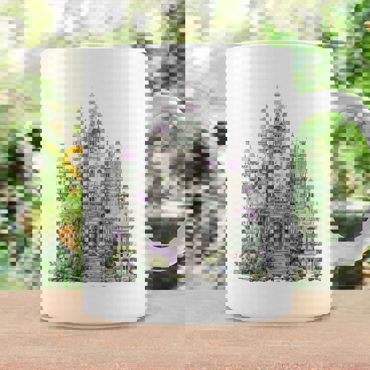 ファンタジーゴシックヴィクトリア朝の城 長袖tシャツ コーヒーマグ ギフトのアイデア