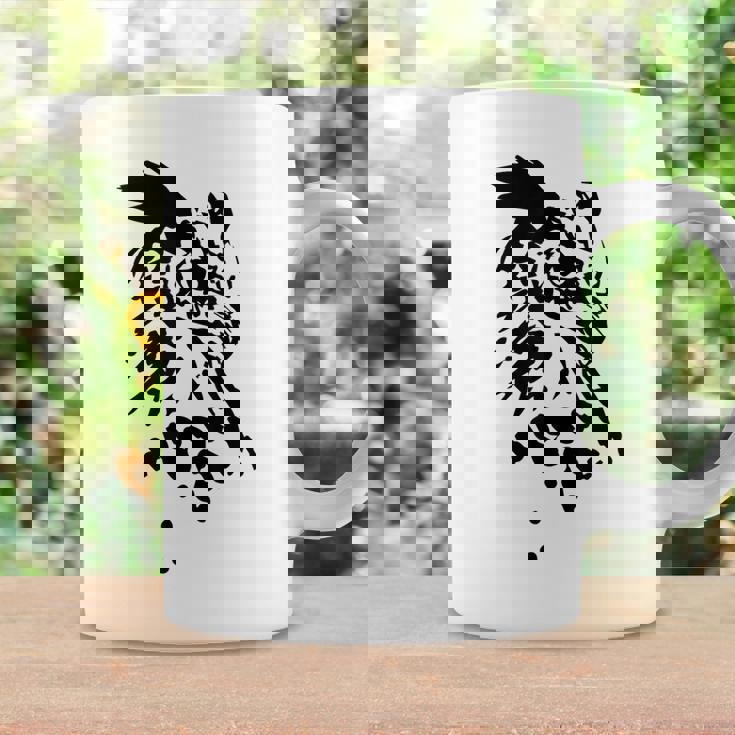 フクロウ -ブラックホワイト-クールな女性男性子供動物 Owl コーヒーマグ ギフトのアイデア