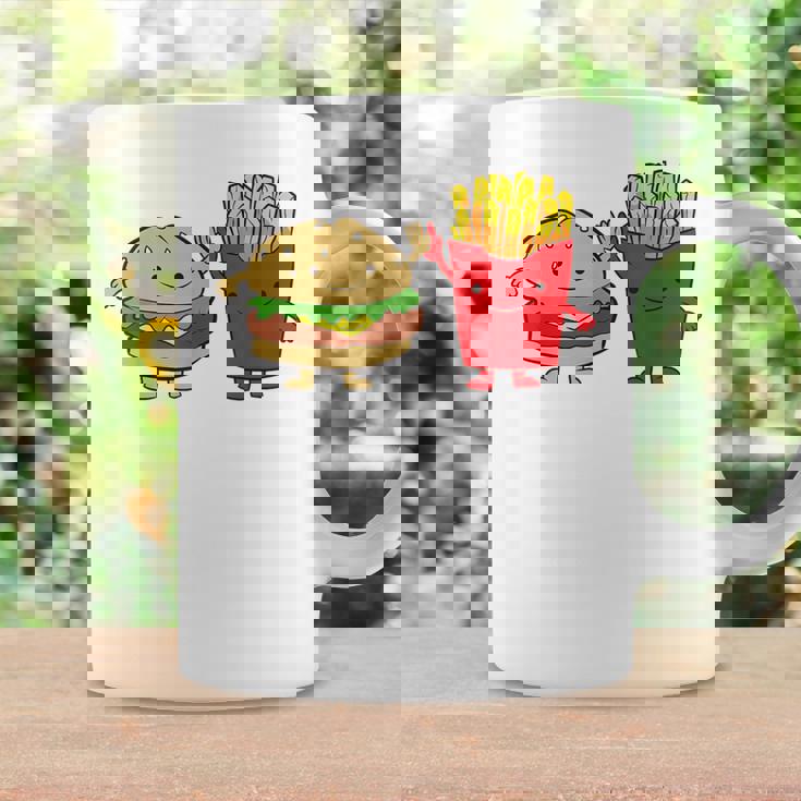 フライドポテト ハンバーガー チーズバーガー 友達 ファストフード フライドポテト コーヒーマグ ギフトのアイデア