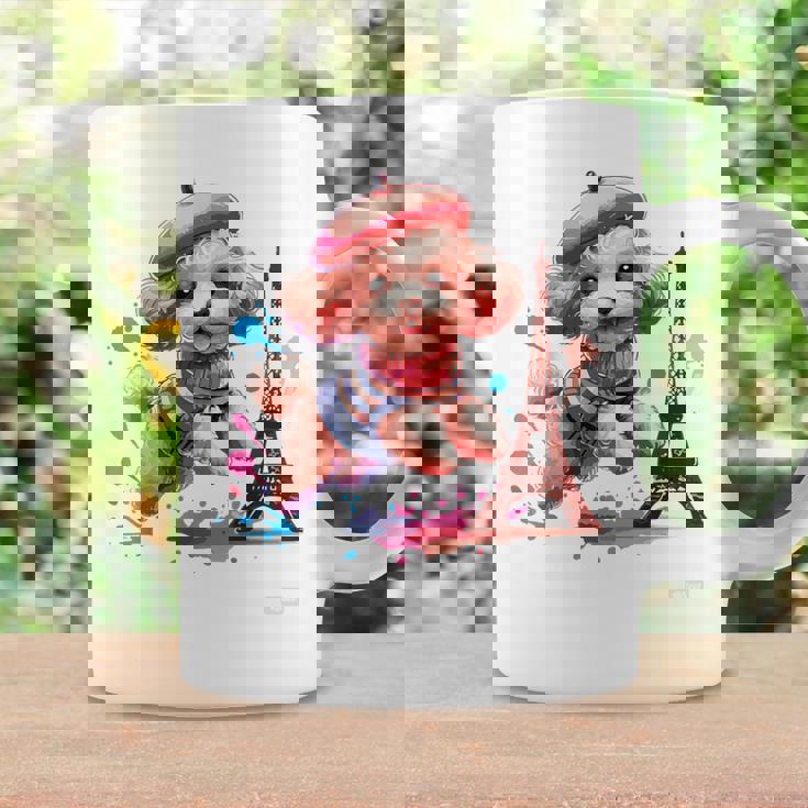 フランス パリ エッフェル塔 ファッション トイ プードル パリ 子犬 コーヒーマグ ギフトのアイデア