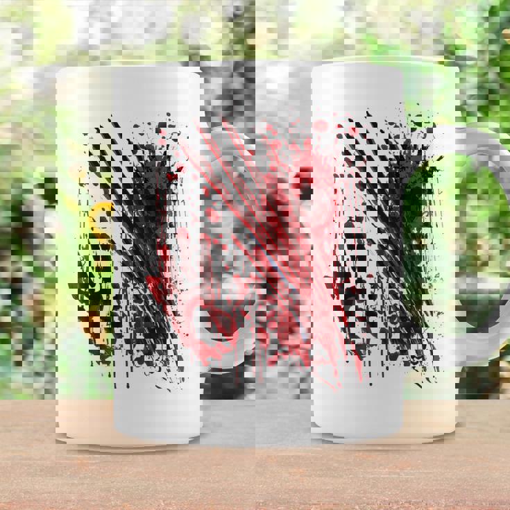 ブラッドシャツ ブラッディスプラッター ハロウィン 血 ステンド グラフィック コーヒーマグ ギフトのアイデア