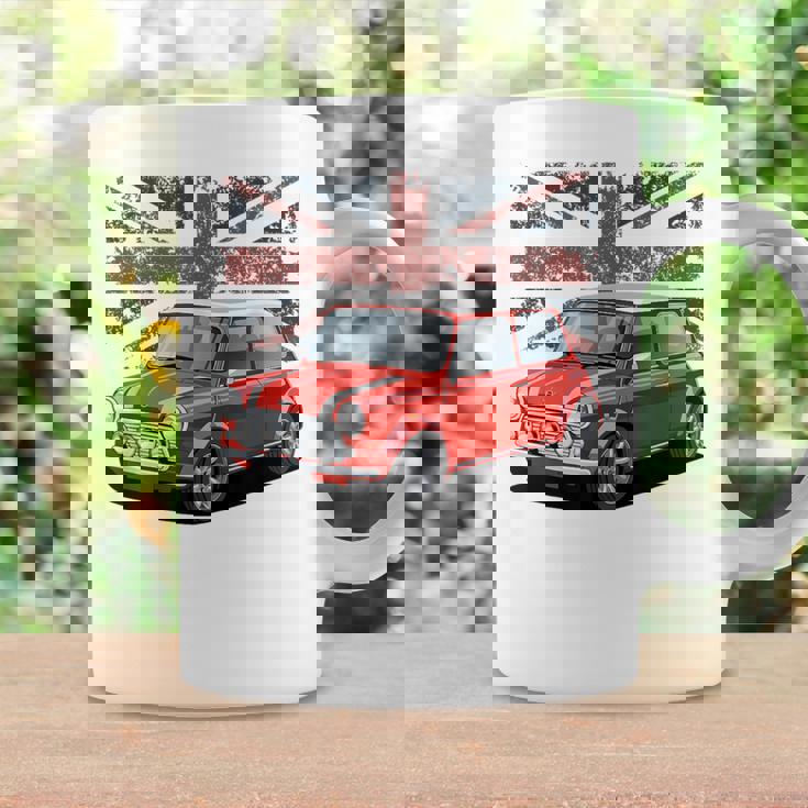 ブリティッシュクラシックカー レッドミニスポーツカー コーヒーマグ ギフトのアイデア