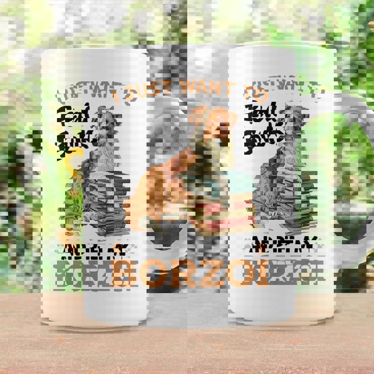 ボルゾイ・ドッグ・ブリード本を読んでボルゾイを撫でたいだけ コーヒーマグ ギフトのアイデア