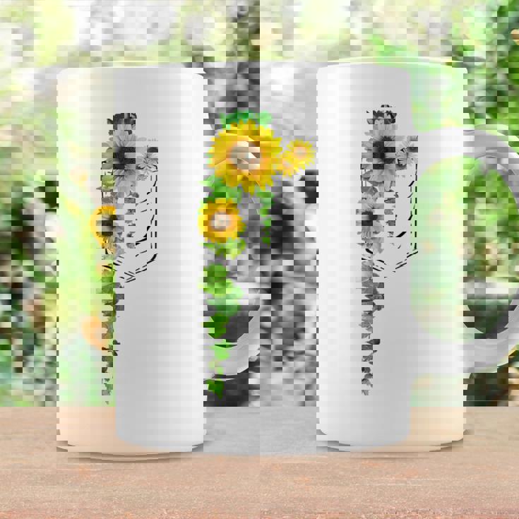 ポケットに入ったかわいいひまわり クリスマスギフト コーヒーマグ ギフトのアイデア