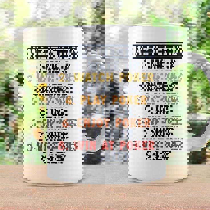 ポーカー パーフェクトデイ ポーカーハンド テキサスホールデムプレーヤー ポーカー コーヒーマグ ギフトのアイデア