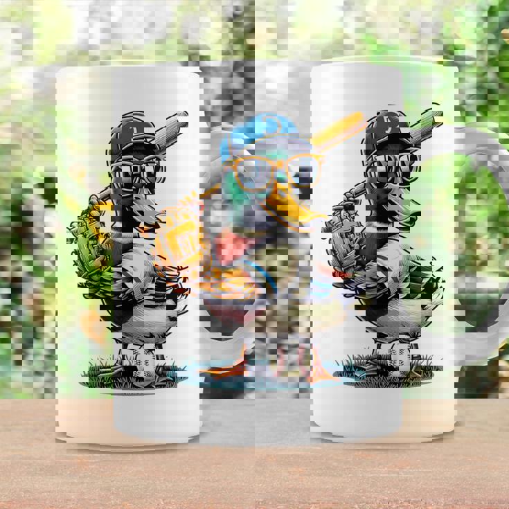 マガモのアヒル 野球愛好家 アヒル 野球 コーヒーマグ ギフトのアイデア