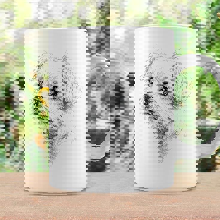 マルチーズ 犬 グラフィック ペット アートワーク マルチーズ コーヒーマグ ギフトのアイデア