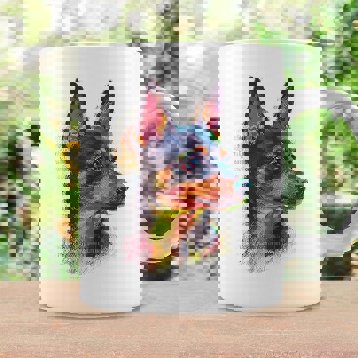 ミニチュア ピンシャー 犬 ペット アート カラフル ミニチュア ピンシャー コーヒーマグ ギフトのアイデア