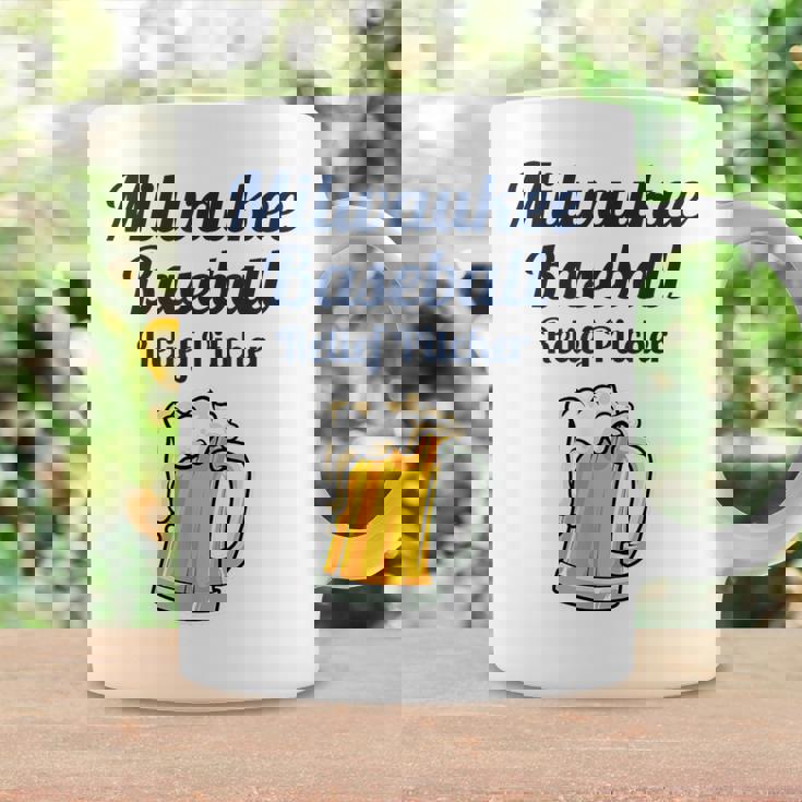 ミルウォーキービールと野球リリーフピッチャー コーヒーマグ ギフトのアイデア