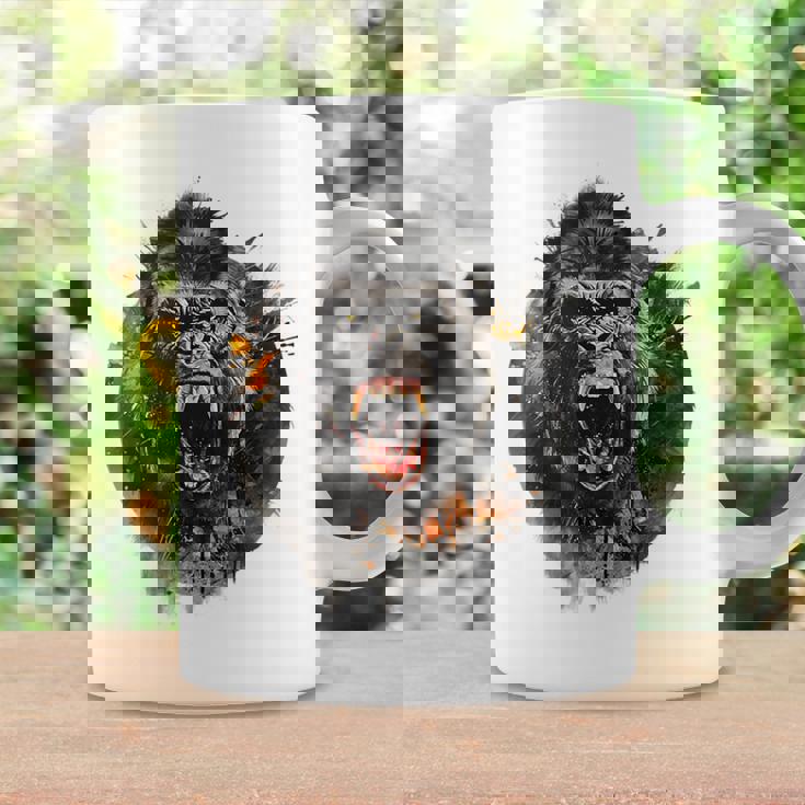 モンキー ゴリラ シルバーバック アニマル スプラッシュ グラフィティ アート コーヒーマグ ギフトのアイデア