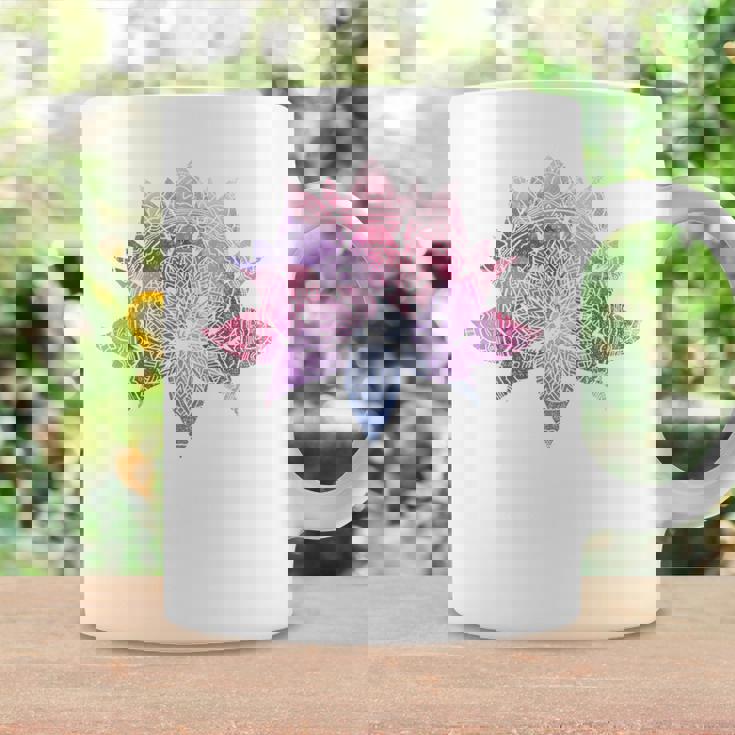 ヨガ 瞑想 カラフル ボーホー ロータス 曼荼羅 蓮の花 コーヒーマグ ギフトのアイデア