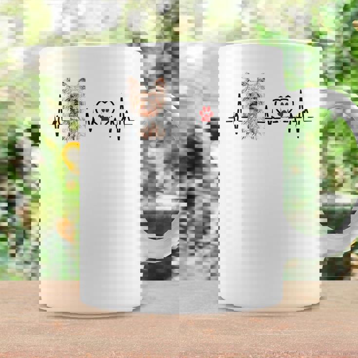 ヨークシャーテリア 心電図 ハートビート ハートライン 犬好き コーヒーマグ ギフトのアイデア