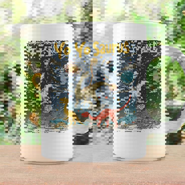 ヨーヨーザウルスファニーヨーヨー時代 長袖tシャツ コーヒーマグ ギフトのアイデア