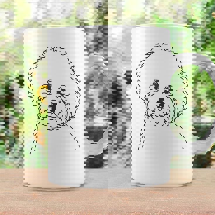 ラインアート Dad Mom Dog ビションフリーゼ コーヒーマグ ギフトのアイデア