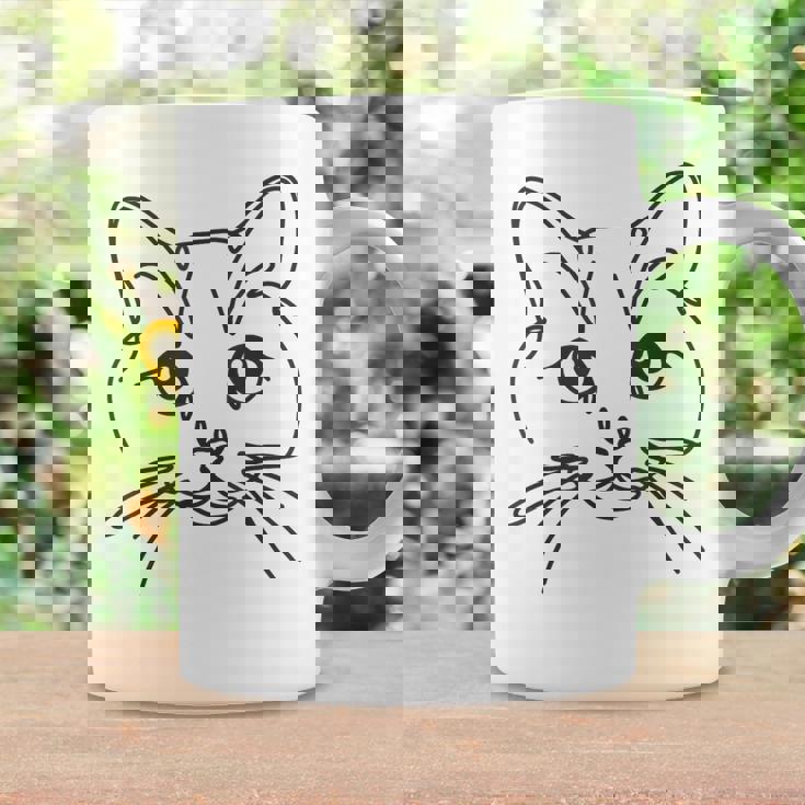 ラインアートお父さんお母さん猫-マンクス猫 コーヒーマグ ギフトのアイデア