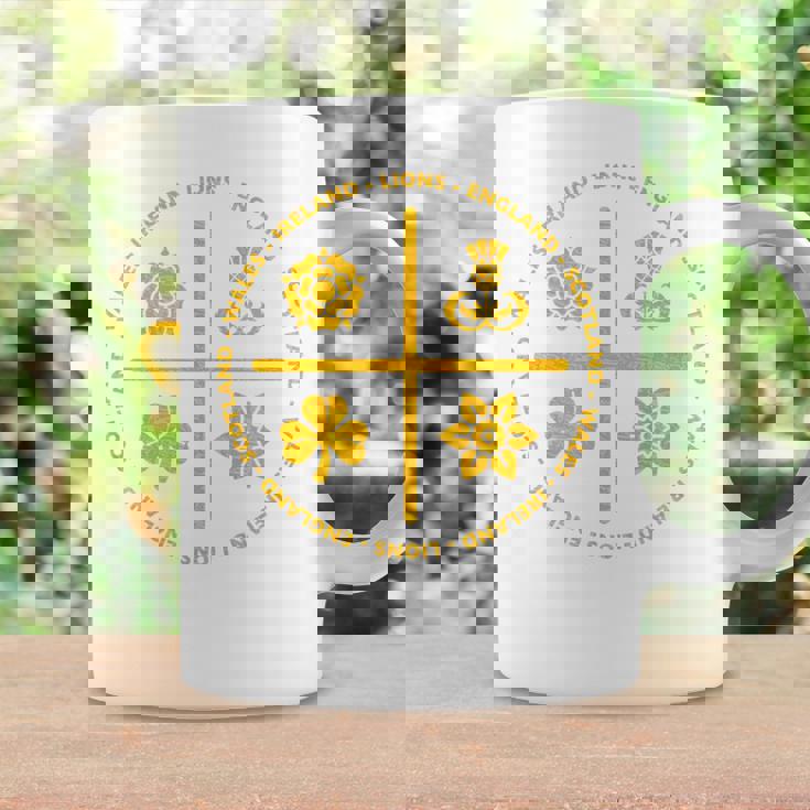 ラグビーライオンズ アイルランド イングランド ウェールズ スコットランド アイコン ゴールド コーヒーマグ ギフトのアイデア