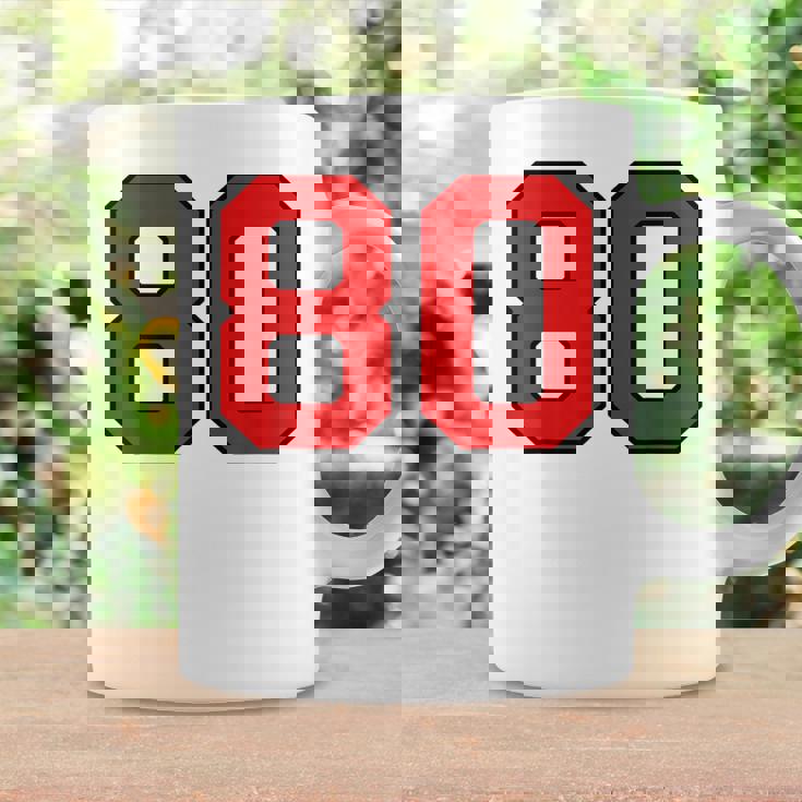 ラッキーナンバー80 クラシックカレッジアメリカン代表チームのファンプレイヤー コーヒーマグ ギフトのアイデア