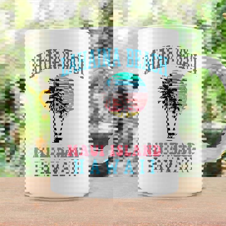 ラハイナ ビーチ マウイ ハワイ ビーチ ヤシの木 夏 ハワイアン コーヒーマグ ギフトのアイデア
