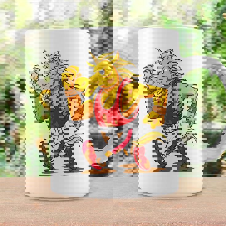 ランニング フィットネス スポーティ ユニコーン コーヒーマグ ギフトのアイデア