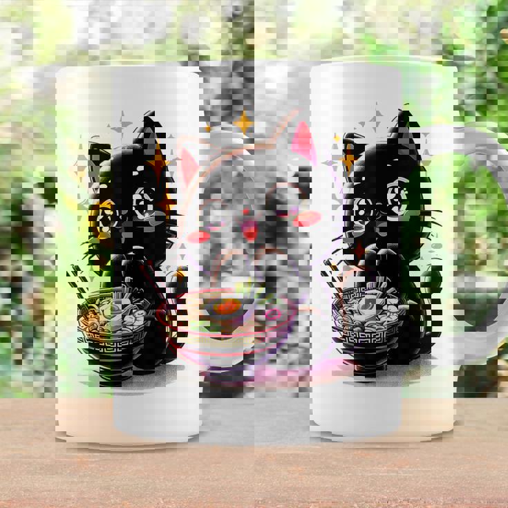 ラーメン猫かわいいアニメ猫ラーメン愛好家甘い コーヒーマグ ギフトのアイデア