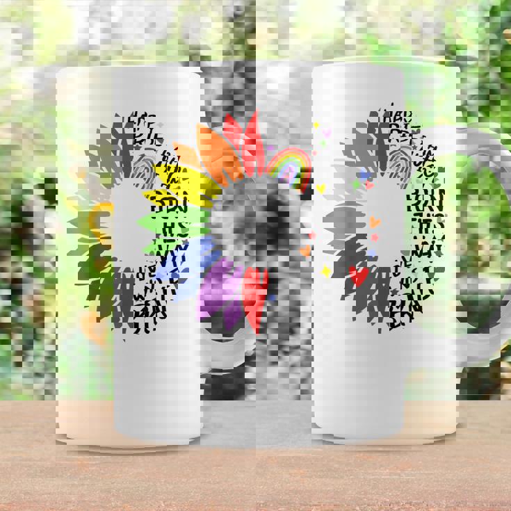 レインボー ヒマワリ ハッピー プライド コーヒーマグ ギフトのアイデア