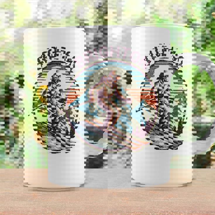 レトロ ヴィンテージ ブライトン ユタ スキー リゾート ウィンタースキー 長袖tシャツ コーヒーマグ ギフトのアイデア