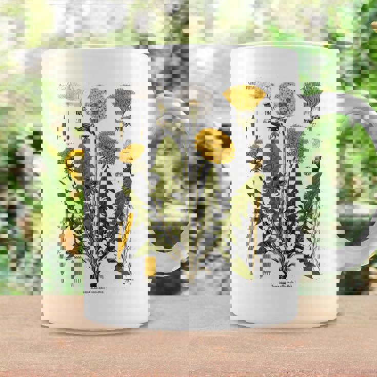 ヴィンテージ タンポポ チャート タンポポポ ボタニカル コーヒーマグ ギフトのアイデア