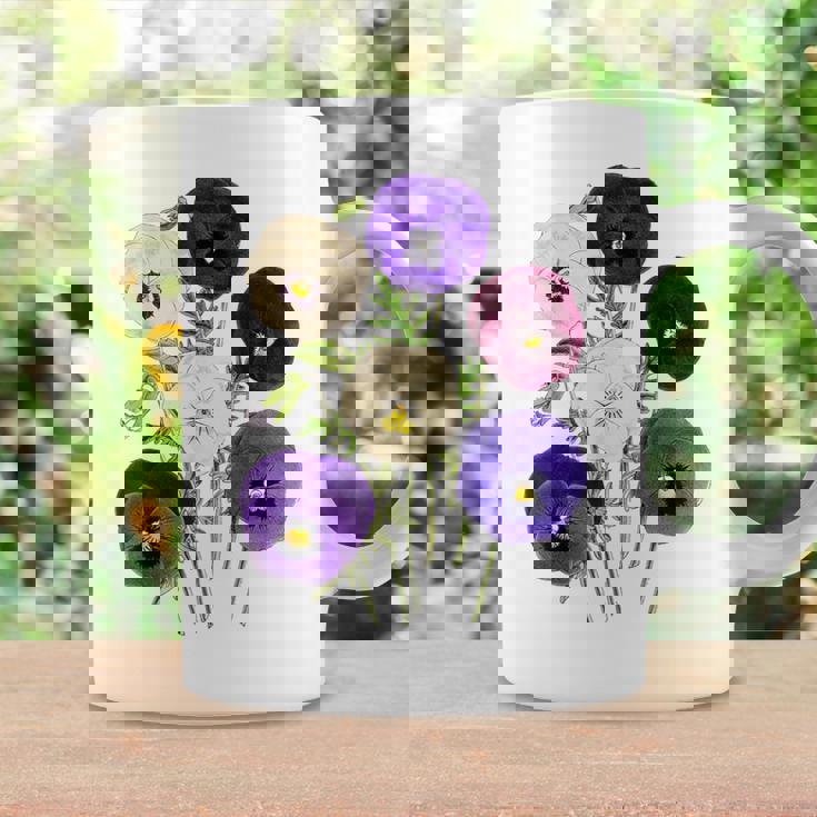 ヴィンテージ パンジー 花 ガーデニング パンジー 恋人 コーヒーマグ ギフトのアイデア