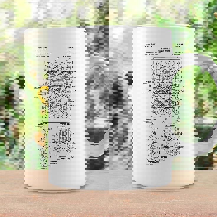 ヴィンテージエンジンブロックの青写真図–メンズカーグラフィック コーヒーマグ ギフトのアイデア