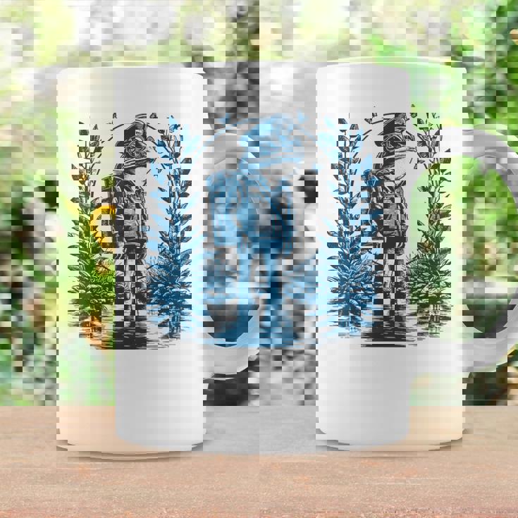 ヴィンテージスタイルの「郵便配達員カエル」 コーヒーマグ ギフトのアイデア