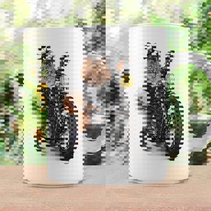 三毛猫 オレンジ猫 ねこ バイク バイカー コーヒーマグ ギフトのアイデア