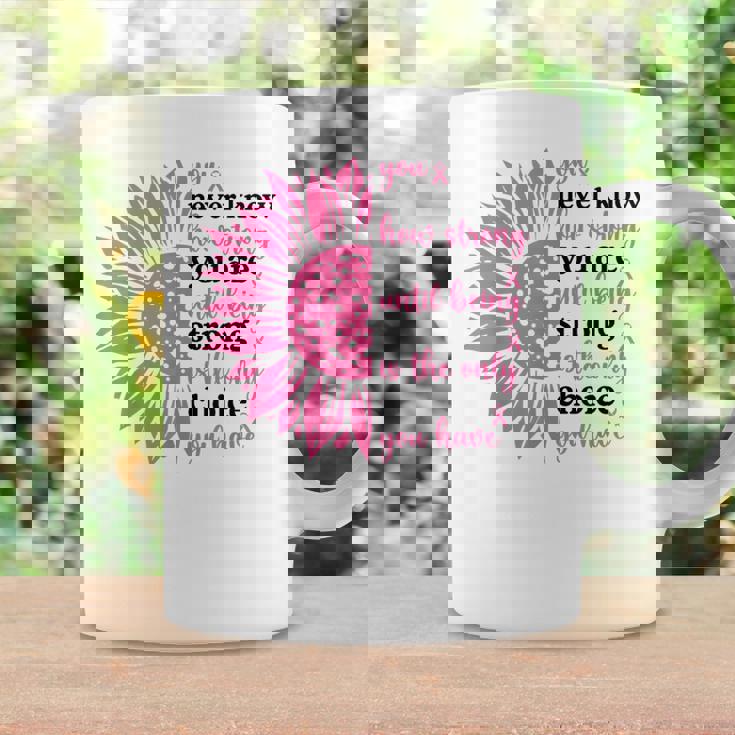 乳がんファイター サバイバー ひまわり ピンクリボン 戦士 コーヒーマグ ギフトのアイデア