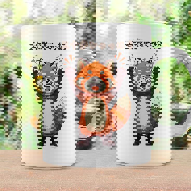 五十歩ひゃっほう レッサーパンダ ネタ ことわざ ことわざのもじり ジョーク ギャグ ダジャレ ツッコミ おもしろ メン コーヒーマグ ギフトのアイデア