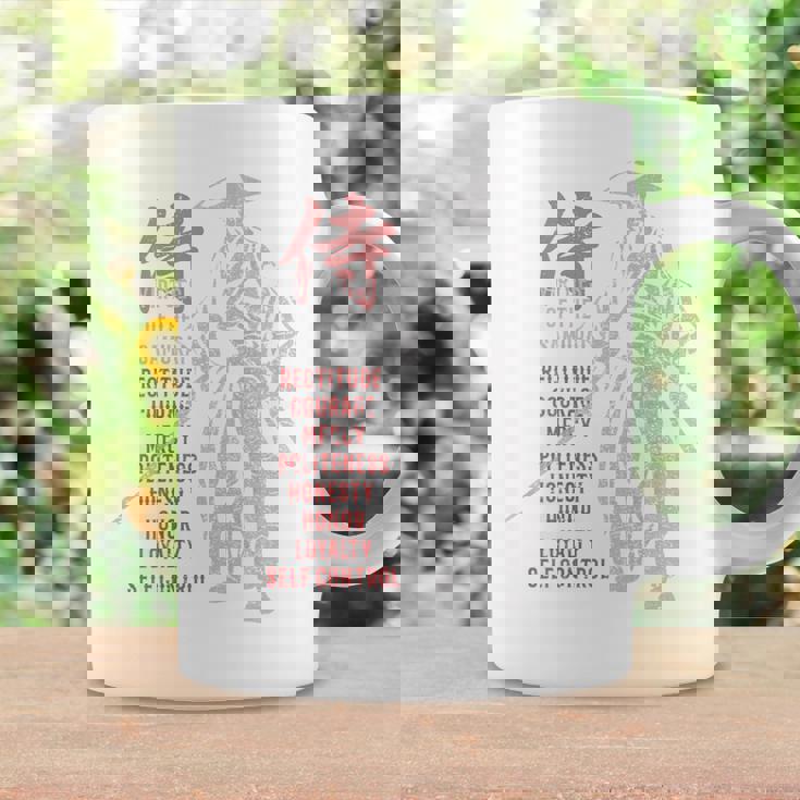 侍、日本の戦士の美徳-バックプリント コーヒーマグ ギフトのアイデア