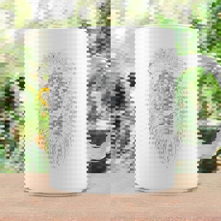 動物愛好家のための雄大なライオンポートレートグラフィックデザイン。 長袖tシャツ コーヒーマグ ギフトのアイデア