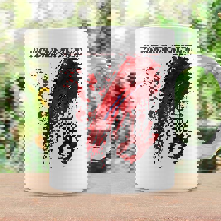 問題解決 血まみれのシャツ 血まみれのホラー コーヒーマグ ギフトのアイデア