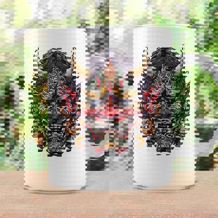 妖怪はにゃおにマスク 日本の悪魔 鬼鬼 鬼 鬼 おにマスク コーヒーマグ ギフトのアイデア