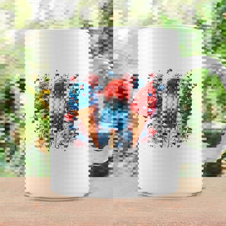 少年 赤 白 青 アメリカ国旗 7月4日 アイスキャンディー 愛国的 長袖tシャツ コーヒーマグ ギフトのアイデア