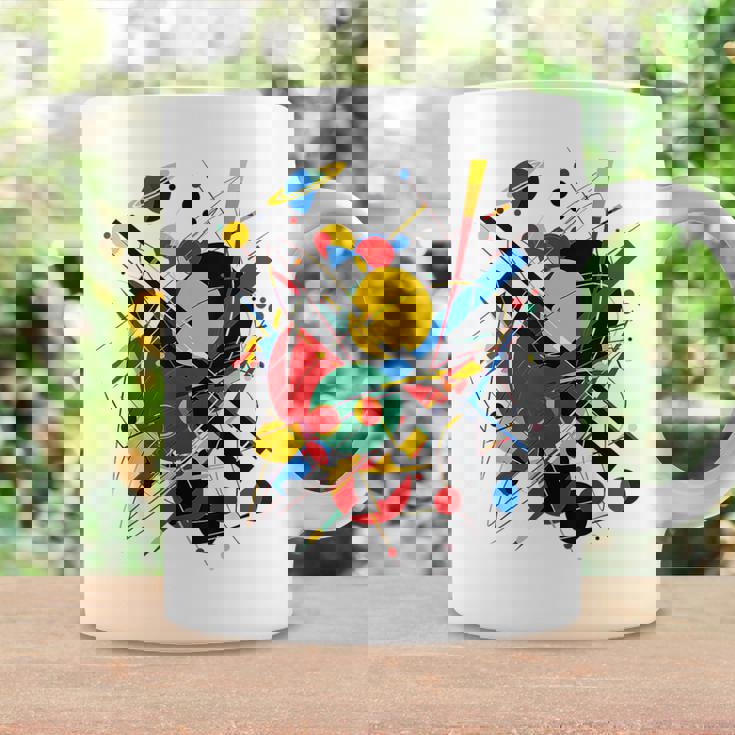 幾何学 抽象 カラフル アート グラフィック 幾何学模様 コーヒーマグ ギフトのアイデア