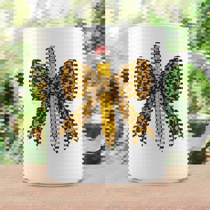 弓鉛筆 ヒョウ柄 初日 新学期 長袖tシャツ コーヒーマグ ギフトのアイデア