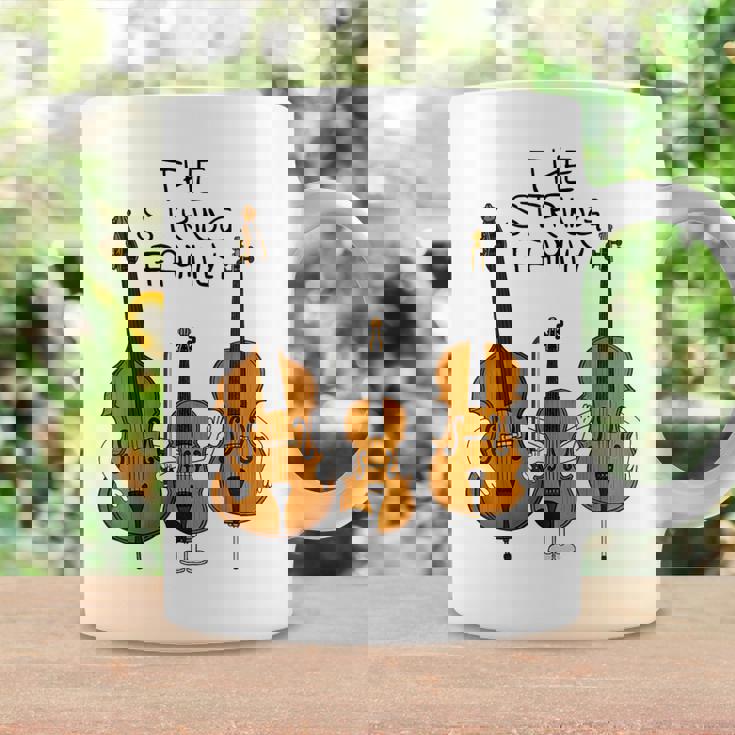 弦楽ファミリー、ヴァイオリン、チェロ、コントラバスミュージシャン面白い コーヒーマグ ギフトのアイデア