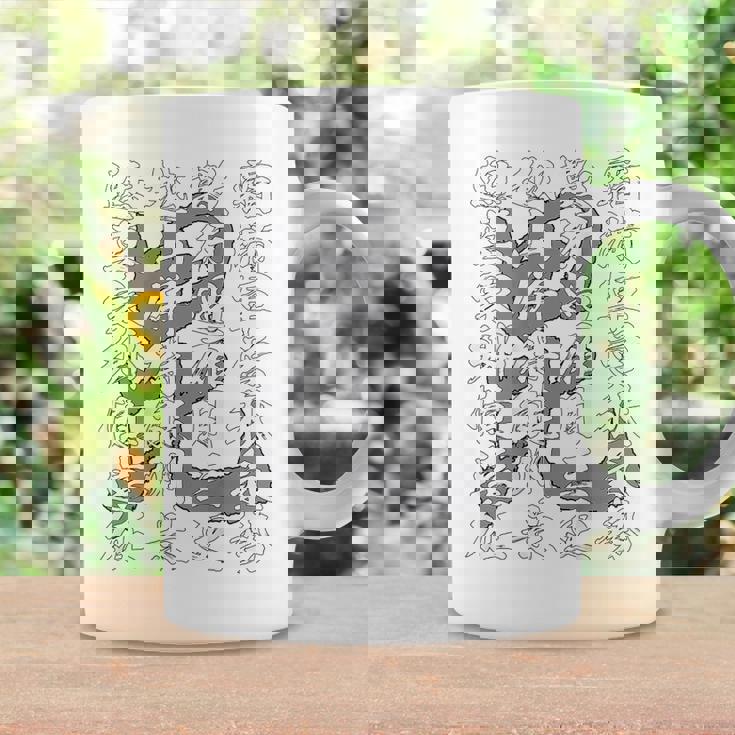 日本 侍 武士 上杉謙信 漢詩 九月十三夜 漢字 毘沙門天 旗印 バックプリント コーヒーマグ ギフトのアイデア