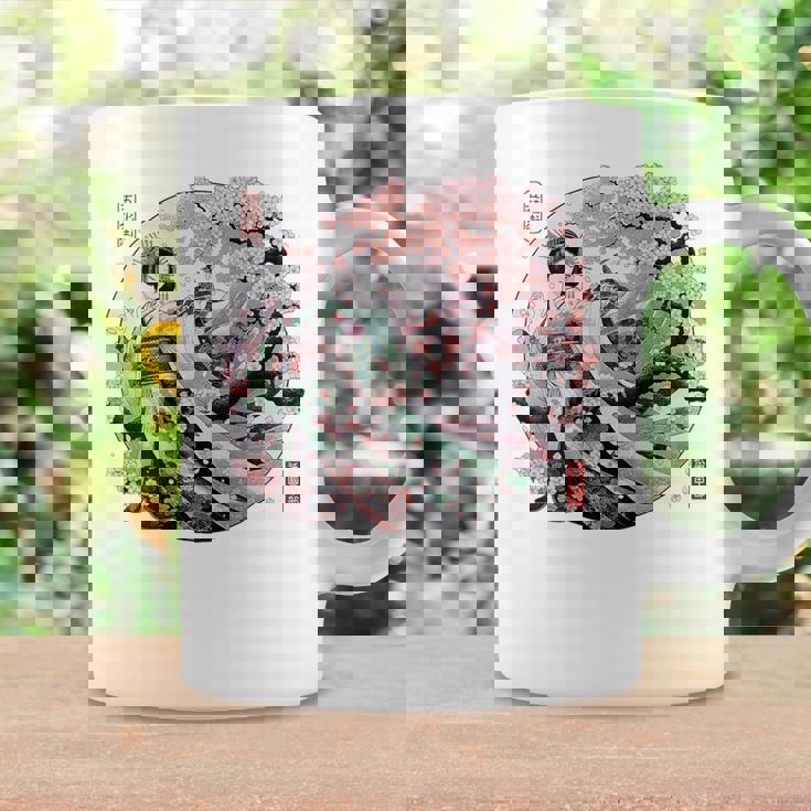 日本 浮世絵 京都 祇園甲部 五花街 桜 舞妓 着物 バックプリント コーヒーマグ ギフトのアイデア