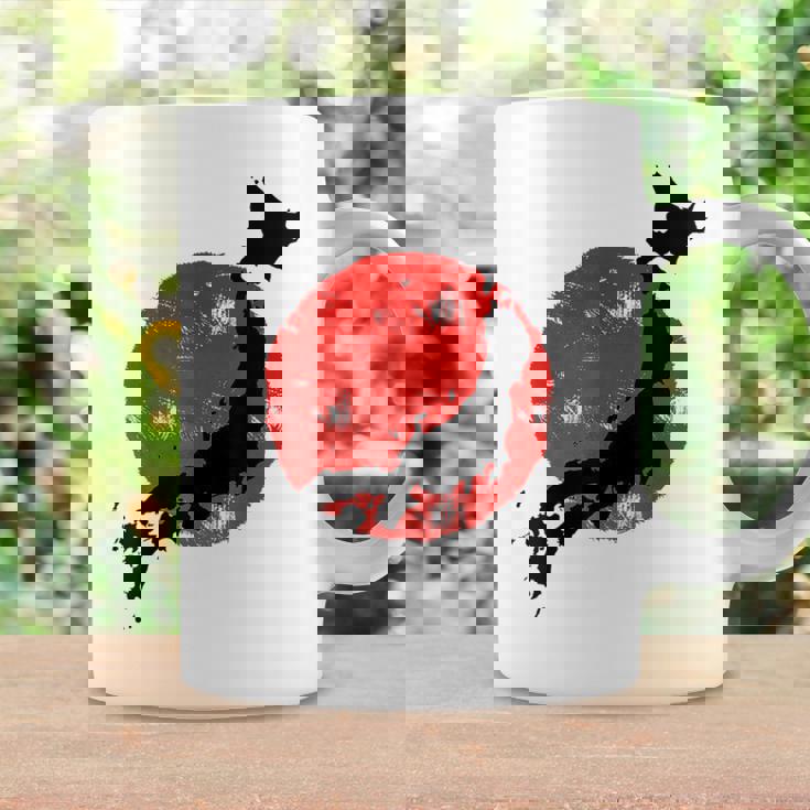 日本 赤 太陽 日本 列島 地図 かっこいい 国旗 スタイル コーヒーマグ ギフトのアイデア