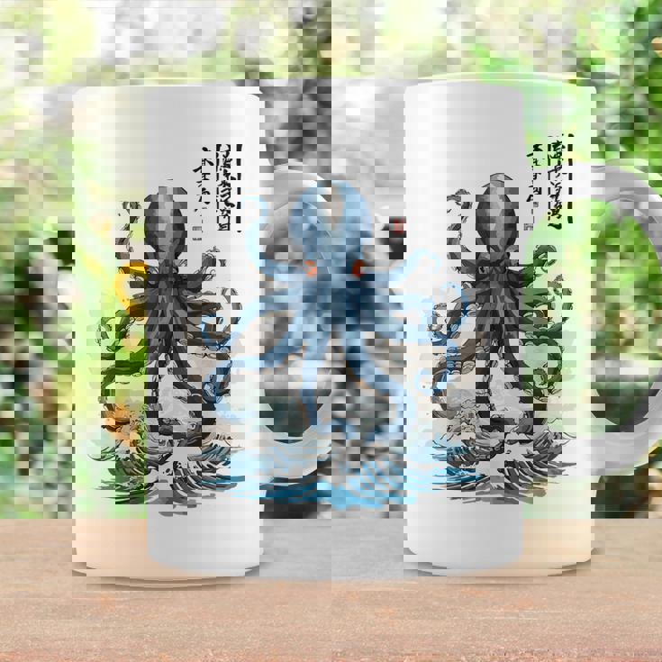 日本のタコ浮世絵 海の美 木版画 コーヒーマグ ギフトのアイデア